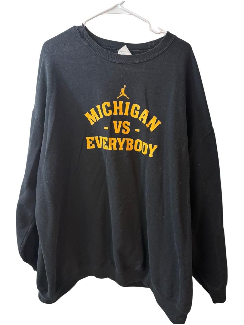 Port & Company Michigan Wolverines Jordan Crewneck Sweatshirt Black 4XL